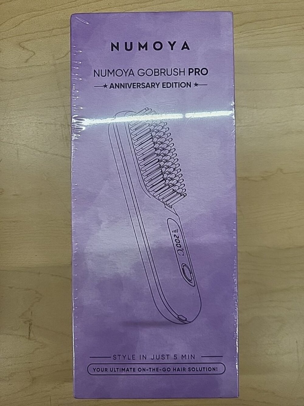 Numoya GoBrush Pro Anniversary Edition Purple Cordless Hair Straightener Brush